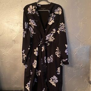 Banana Republic Floral Black and White Women's shirt Dress